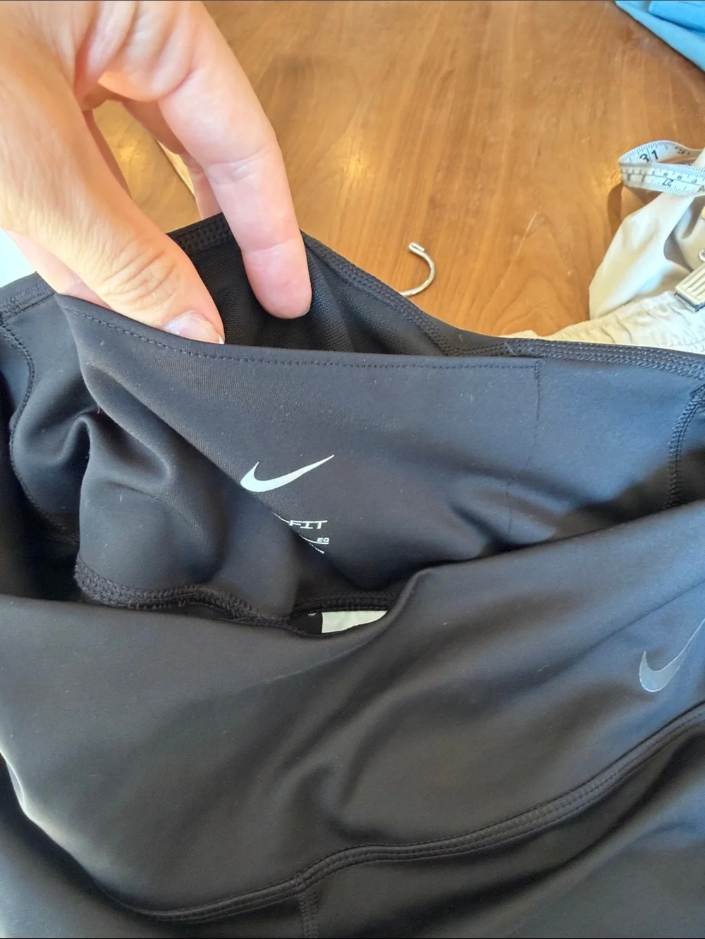 Nike Womens Black Dri-Fit Wide Leg Athletic Pants